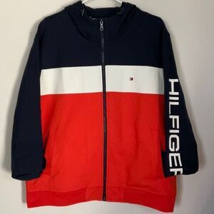 TOMMY HILFIGER NWT MENS ZIP UP COAT JACKET WITH HOOD EXTRA LARGE